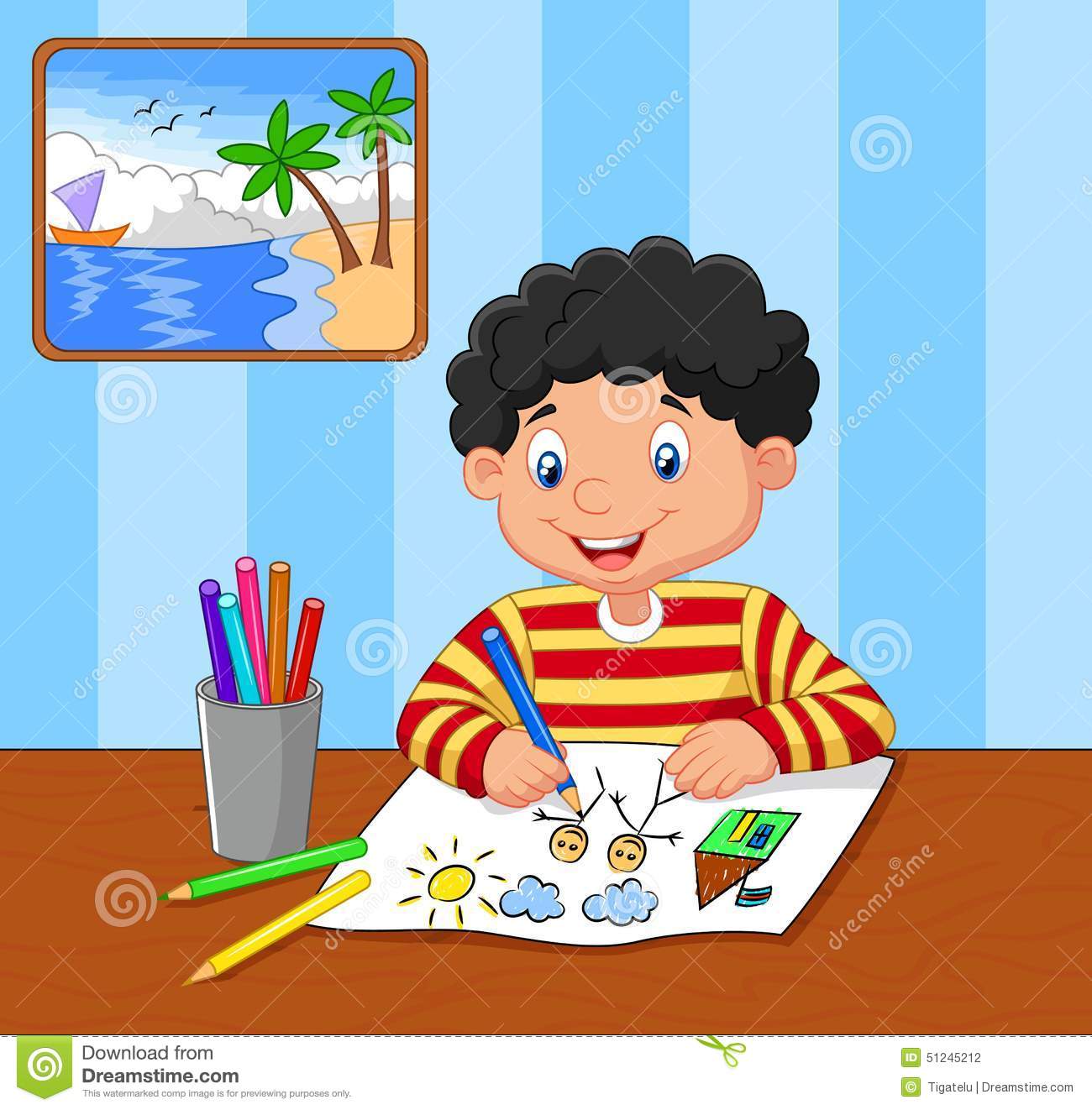 Clipart child drawing.