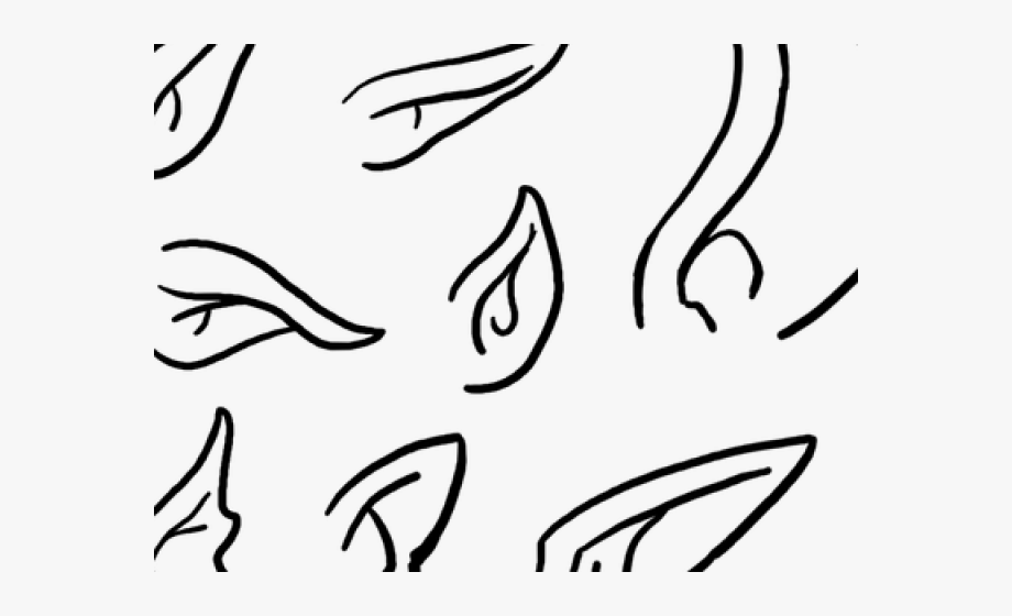 Pointed ears clipart.