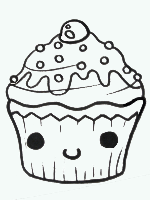 Easy Cute Cupcake Drawings Clipart