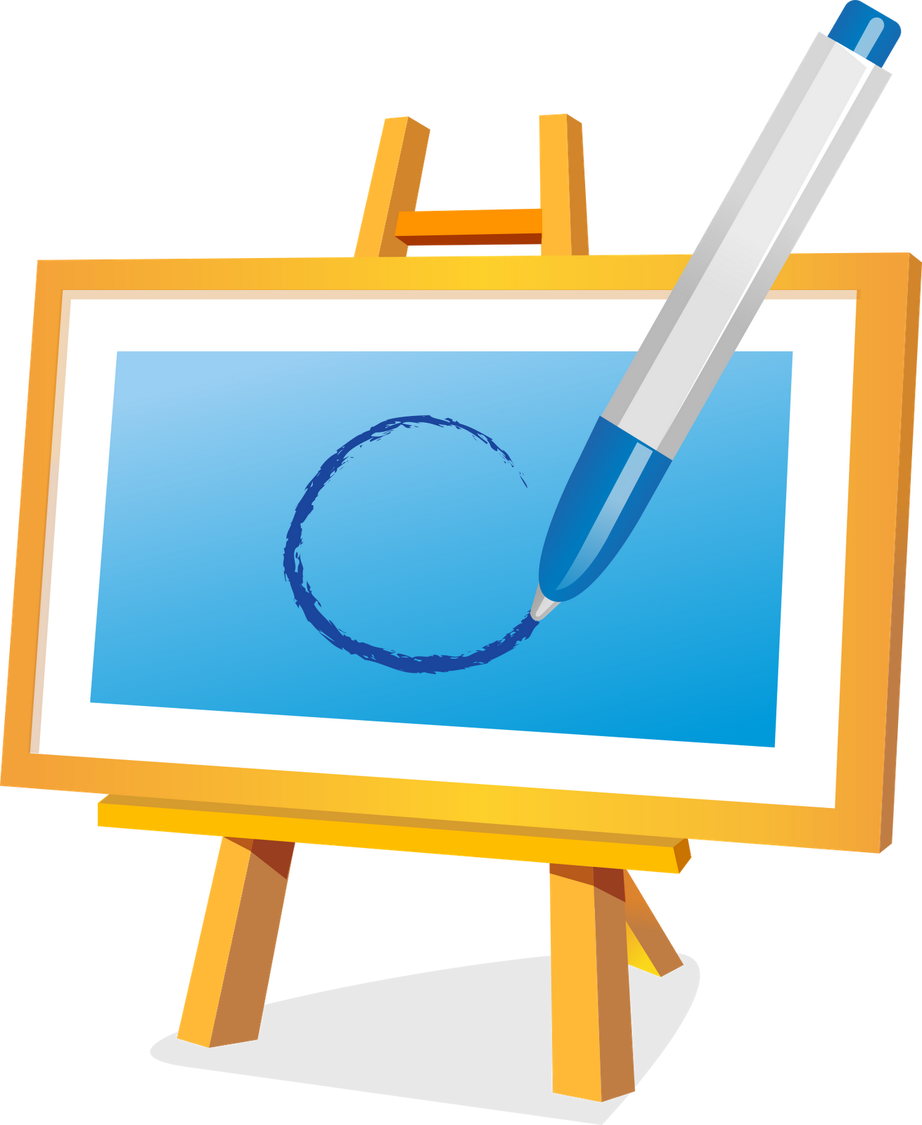 Easel clipart drawing.