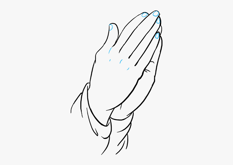 How draw praying.