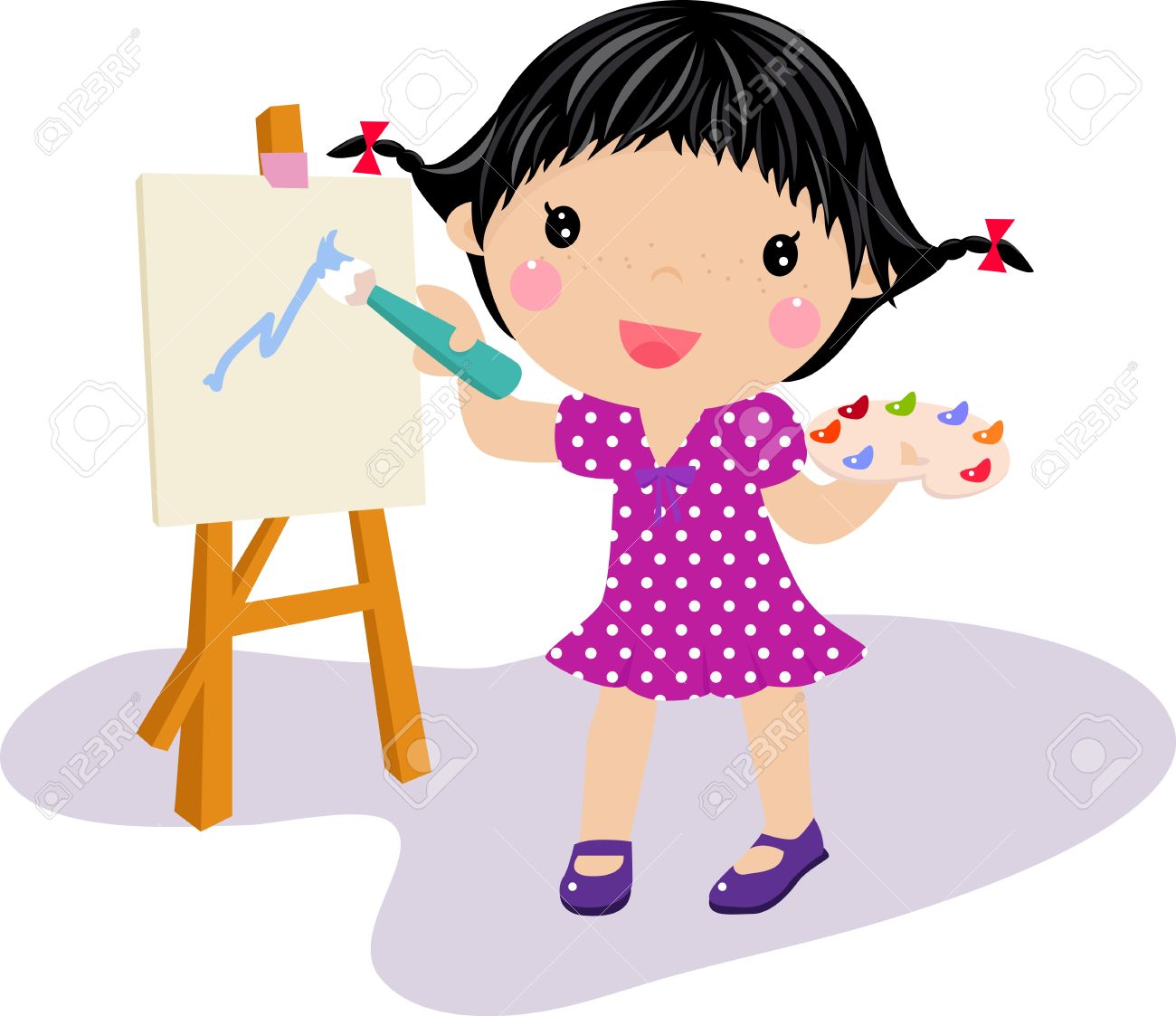 Child drawing clipart.