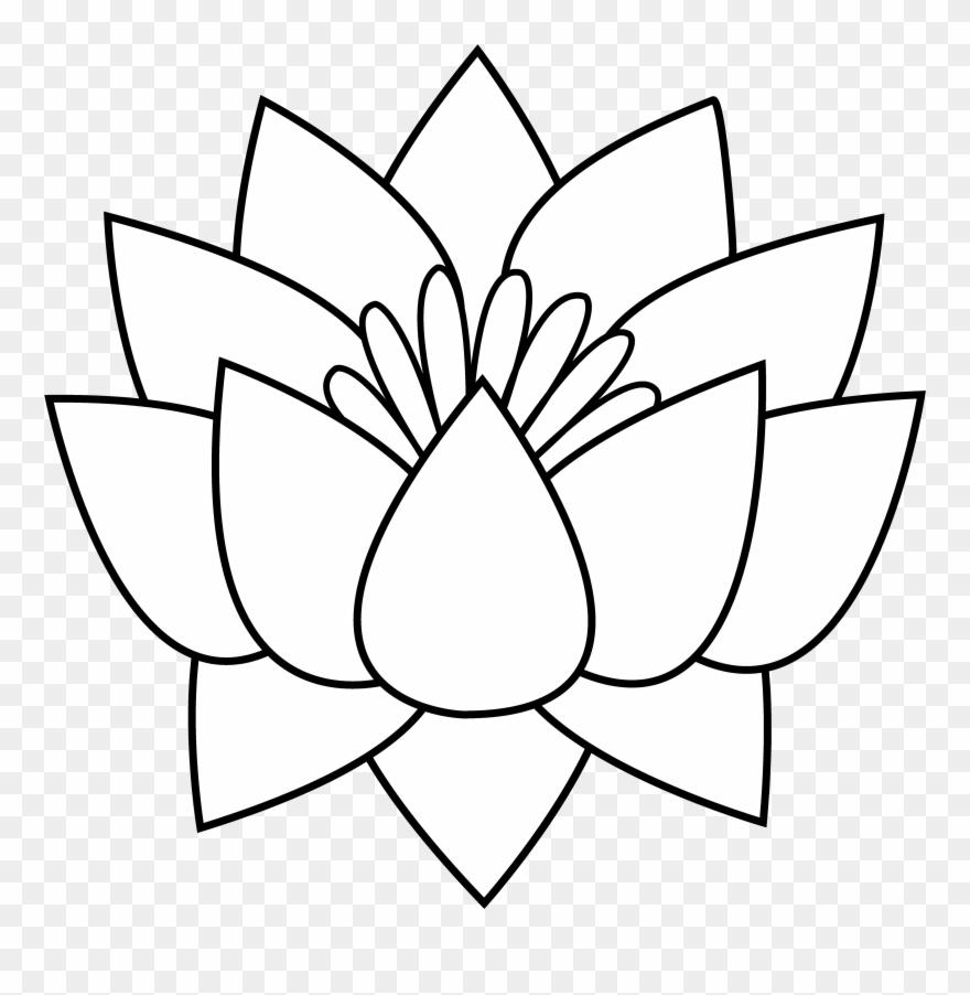 Gallery Flower Line Drawing Clip Art Free,