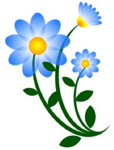 Free clipart blue flowers