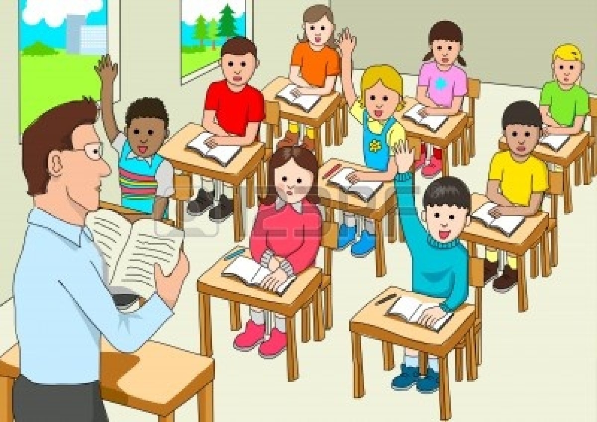 Classroom and student clipart