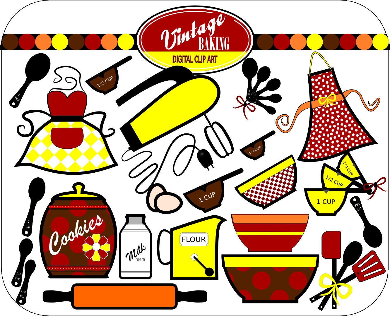 free clipart for commercial use 50s style