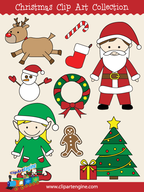 Christmas Clip Art Collection for Personal and Commercial Use