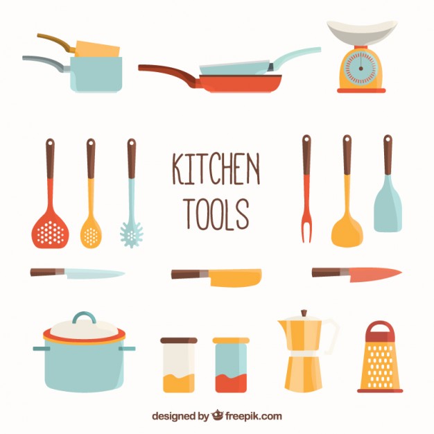 Kitchen tools collection.