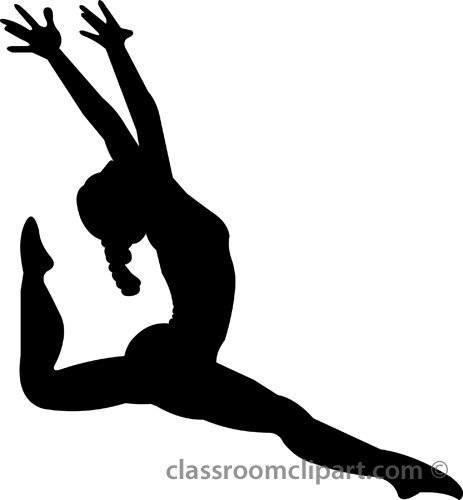 Gymnastics clip art silhouette free clipart images