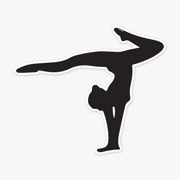 Solid Gymnast Restickable Silhouette