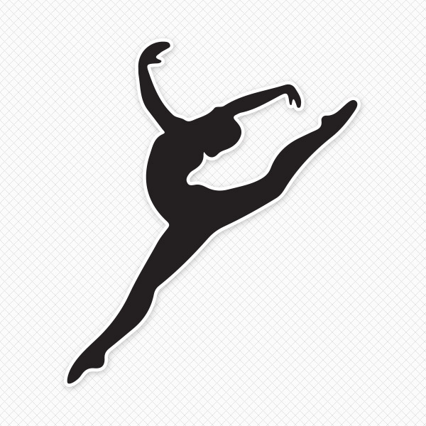 Free gymnast silhouette.