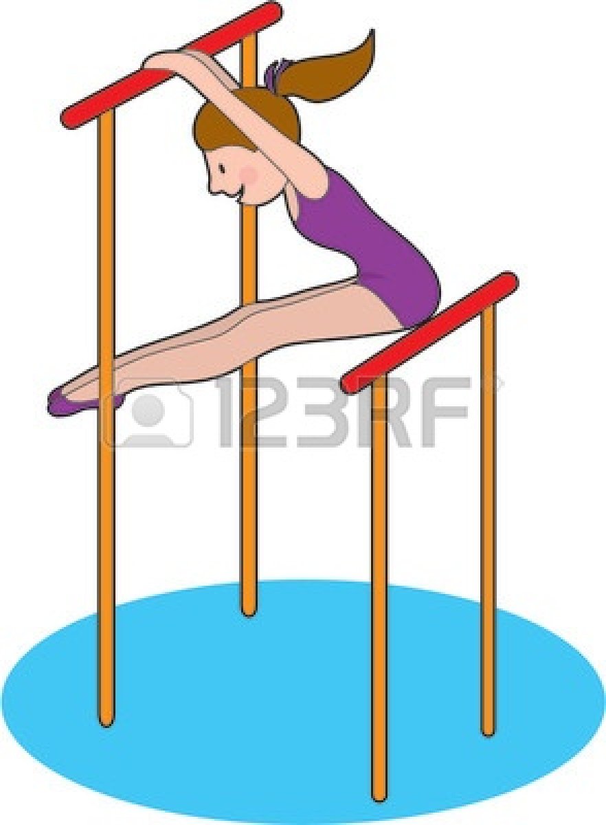 Gymnastics Uneven Bars Clip Art N