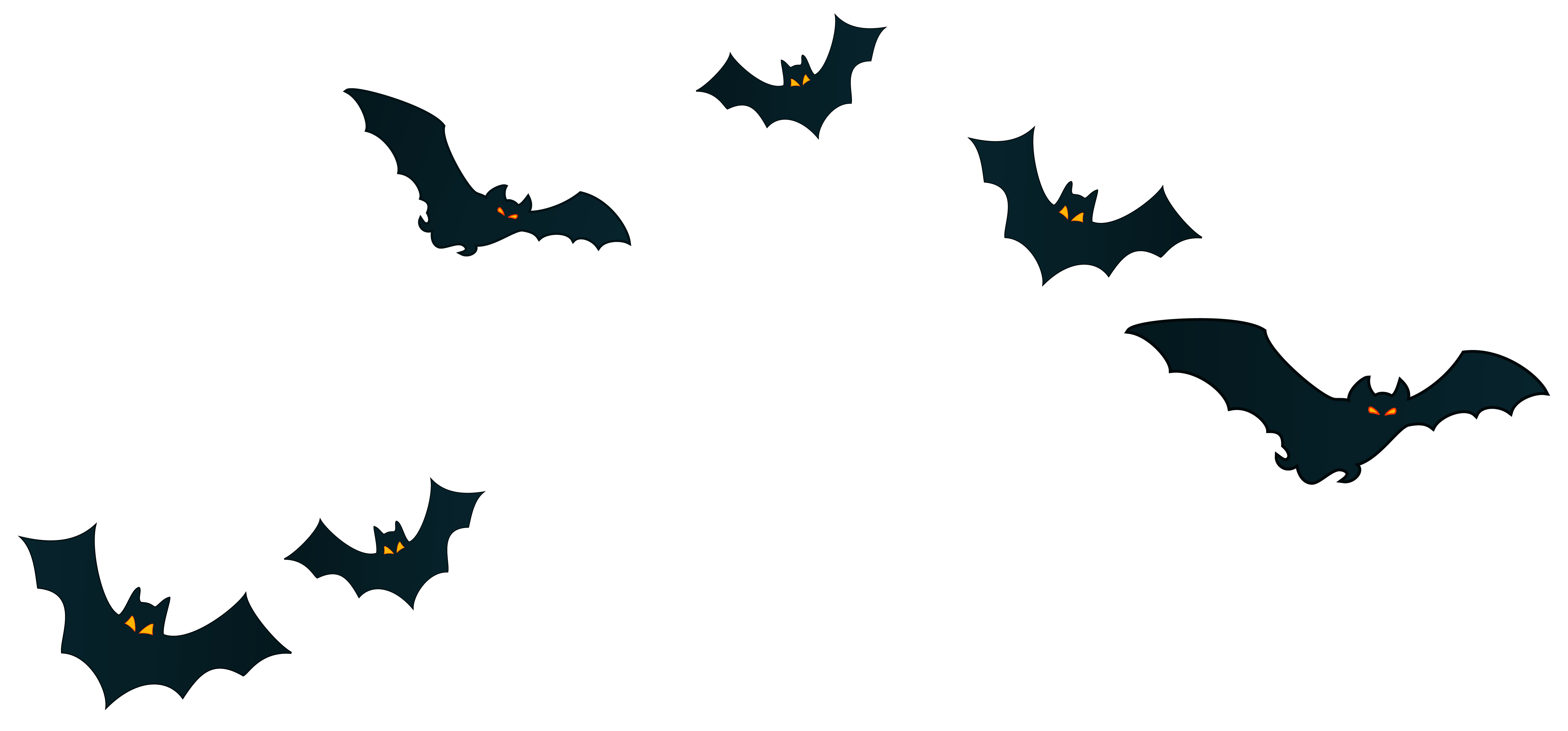 Halloween Bats Decor PNG Clipart Image