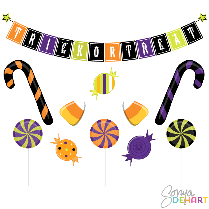 free clipart halloween candy
