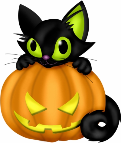 Cute halloween cat , Free clipart download
