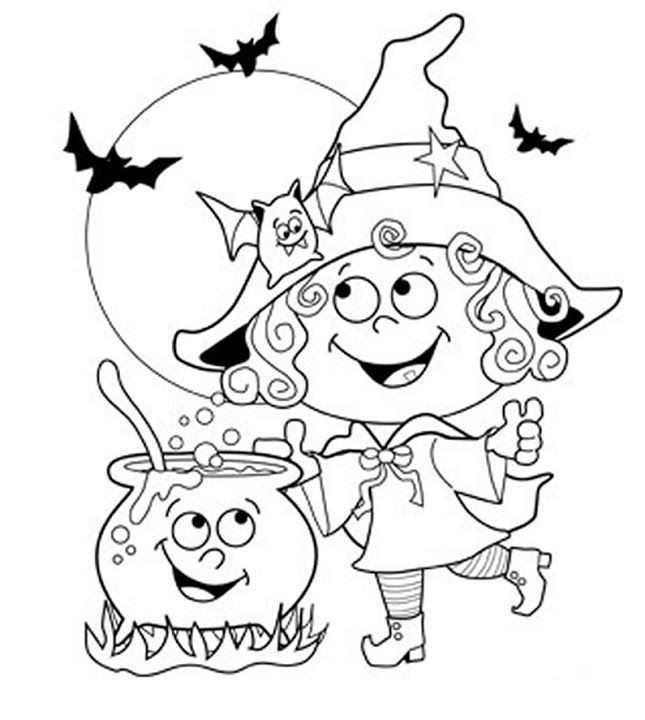 Free Halloween Coloring Clipart