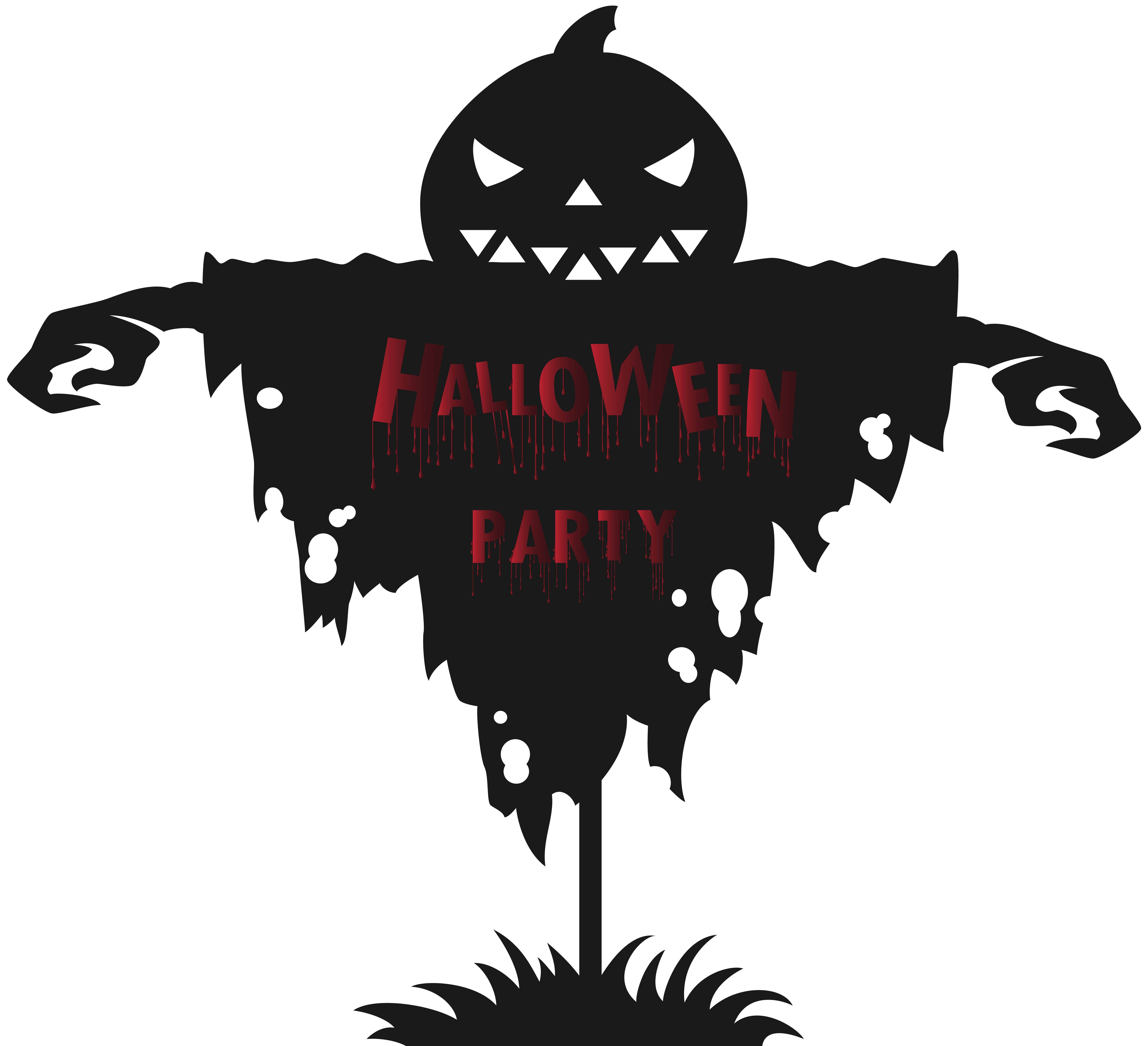 Halloween party scarecrow.