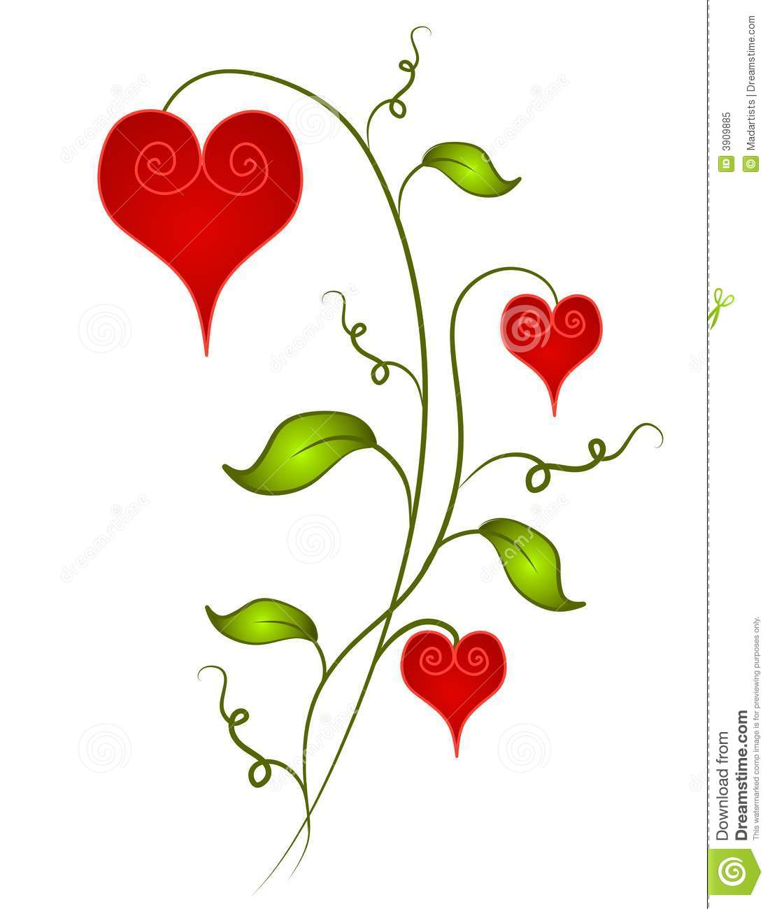 free clipart hearts and flowers
