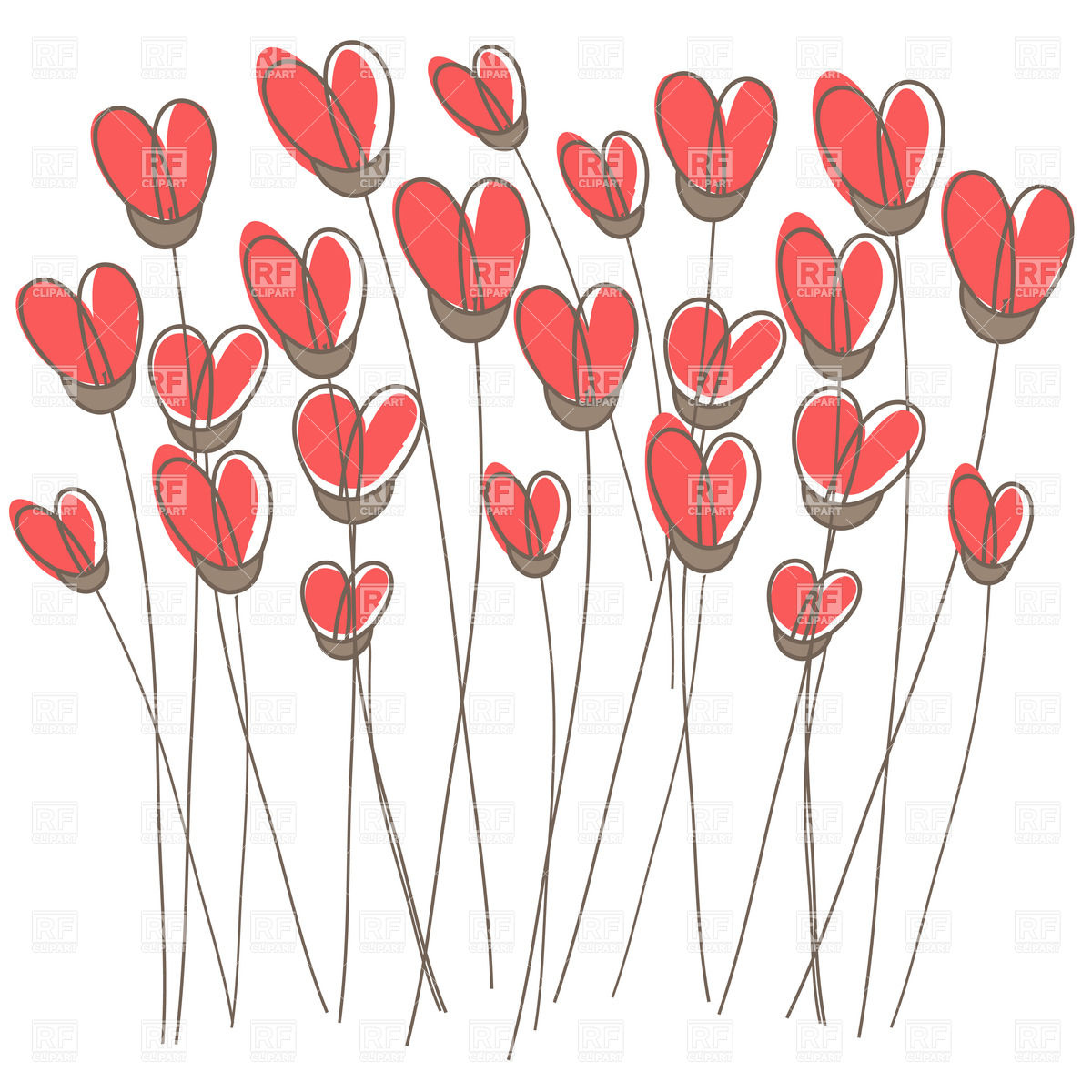 Free clipart hearts and flowers