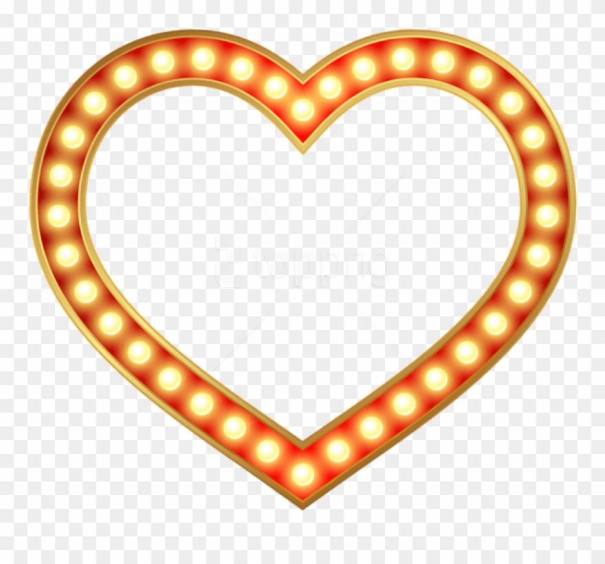 Free Png Download Glowing Heart Border Frame Clipart