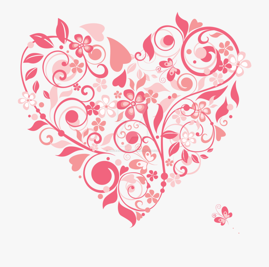 free clipart hearts and flowers heart design
