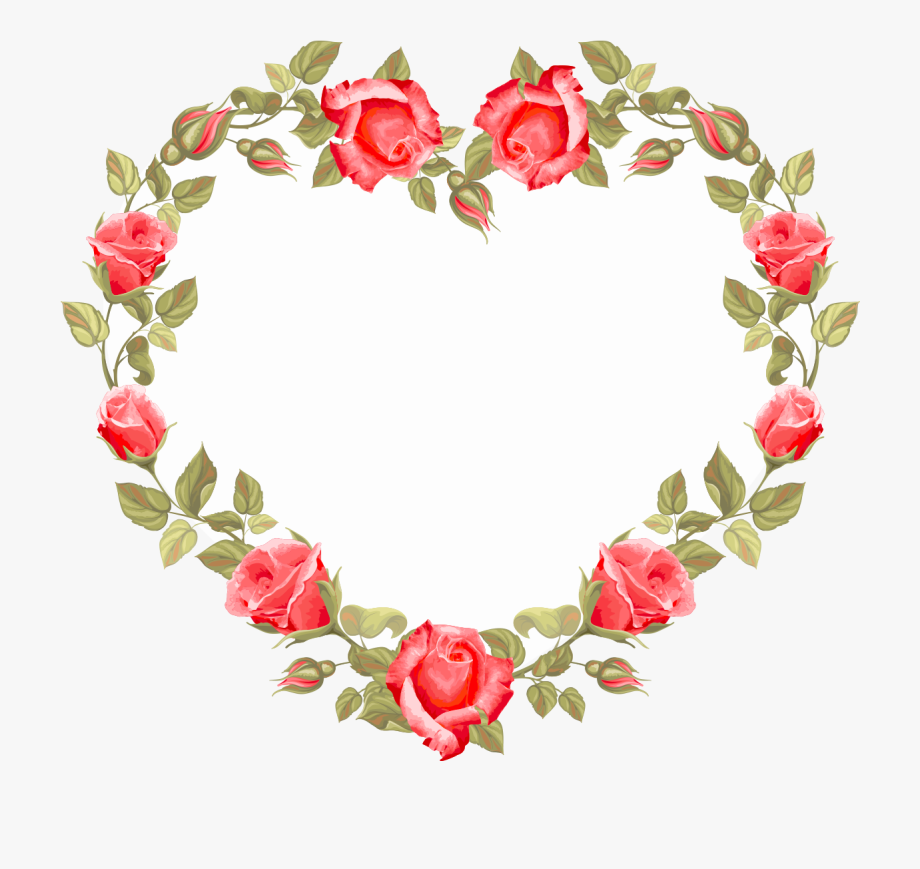 Rose Heart Flower Clipart
