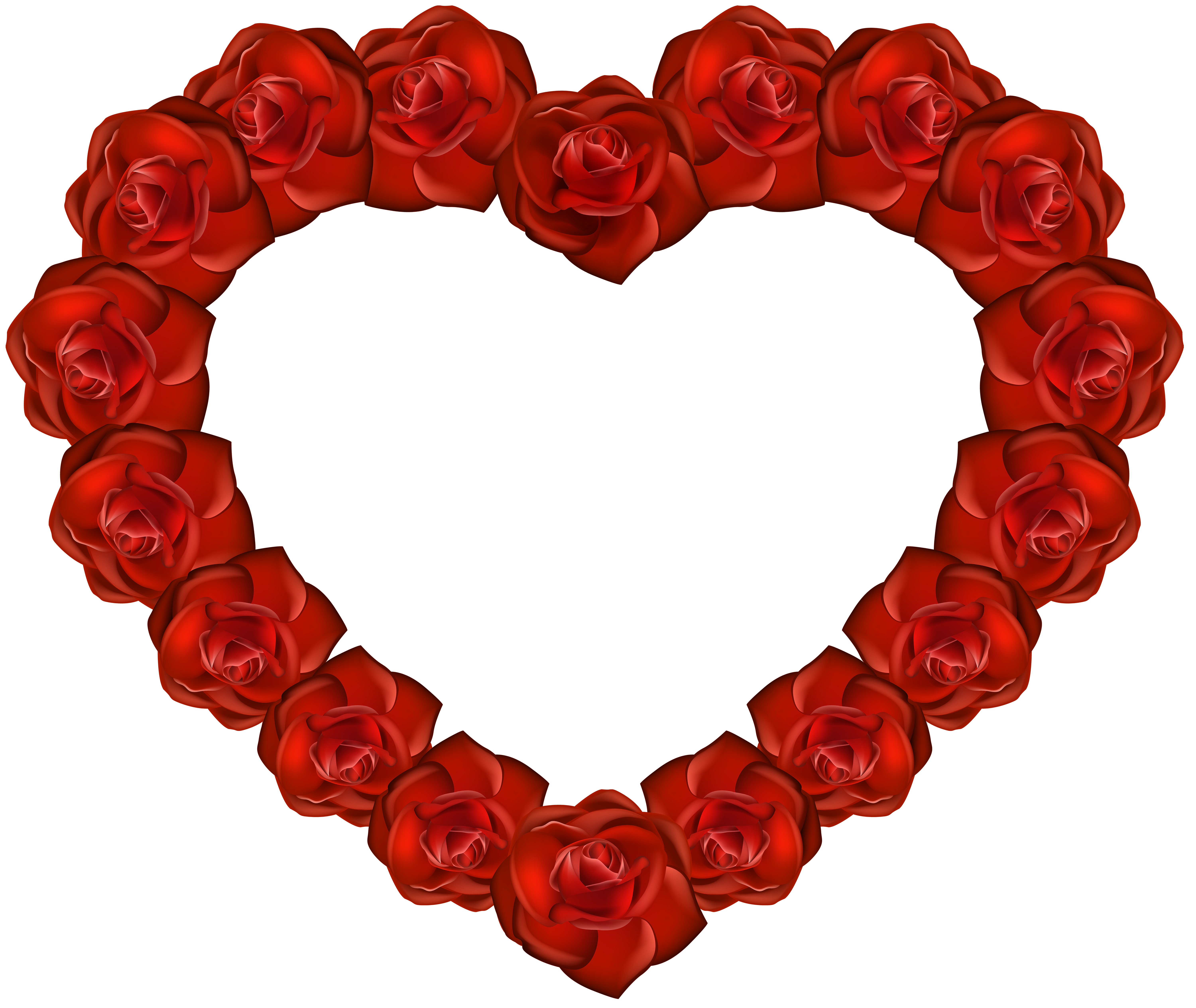 Rose heart png.