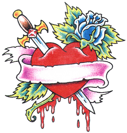 Free Hearts And Flowers Tattoos, Download Free Clip Art