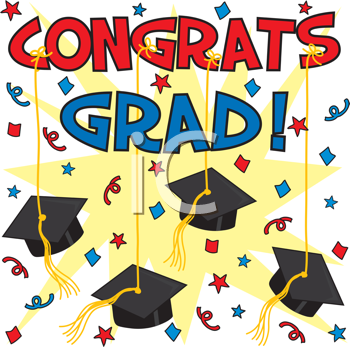 Royalty Free Clipart Image of a Graduation Background