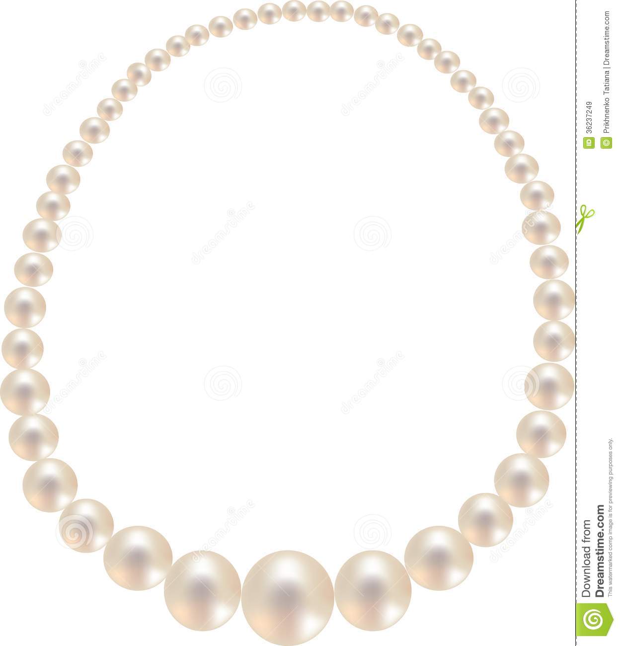 Pearl necklaces clipart.