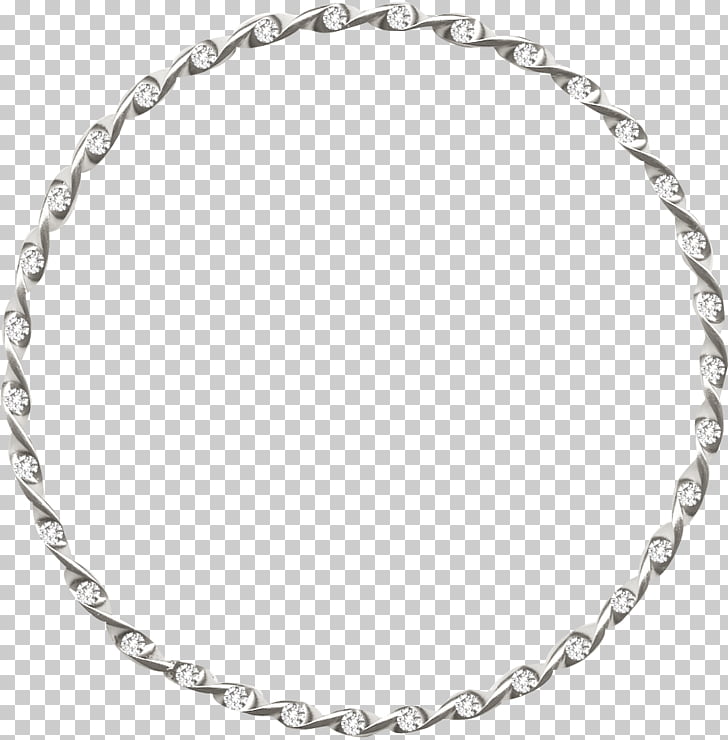 Designer, Simple silver diamond circular border, silver