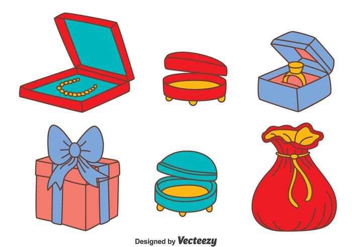 Jewelry box vector.