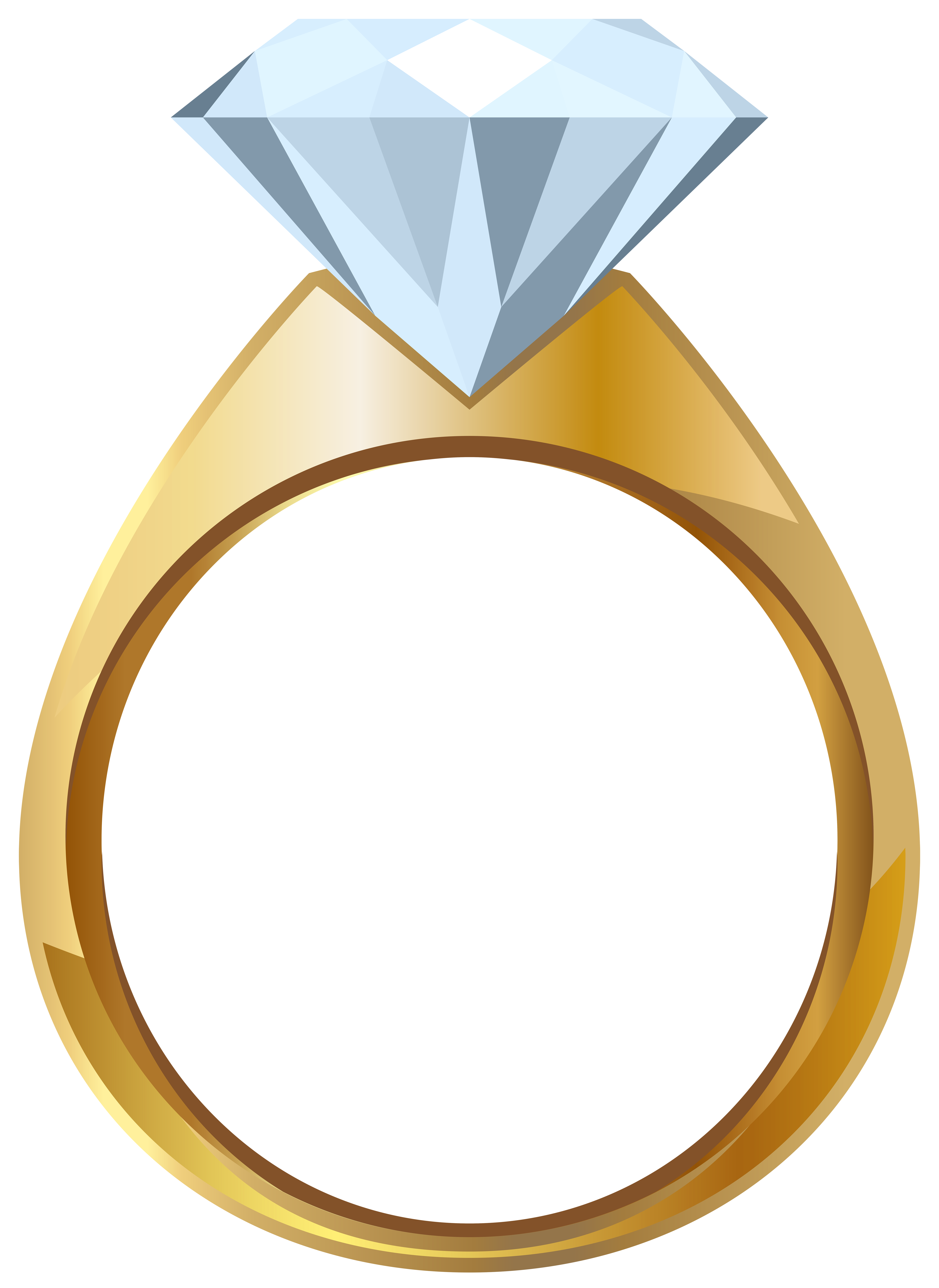 Gold Engagement Ring PNG Transparent Clip Art Image