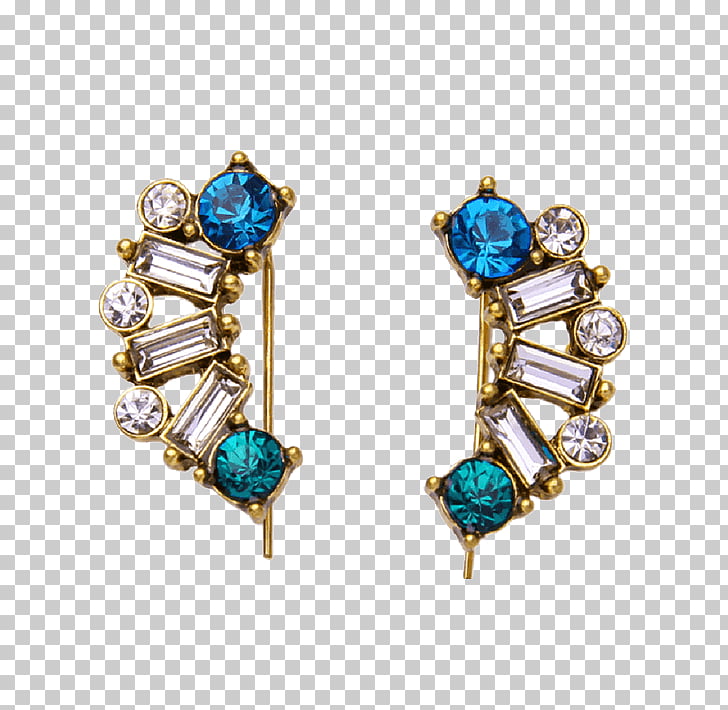 The earring turquoise.
