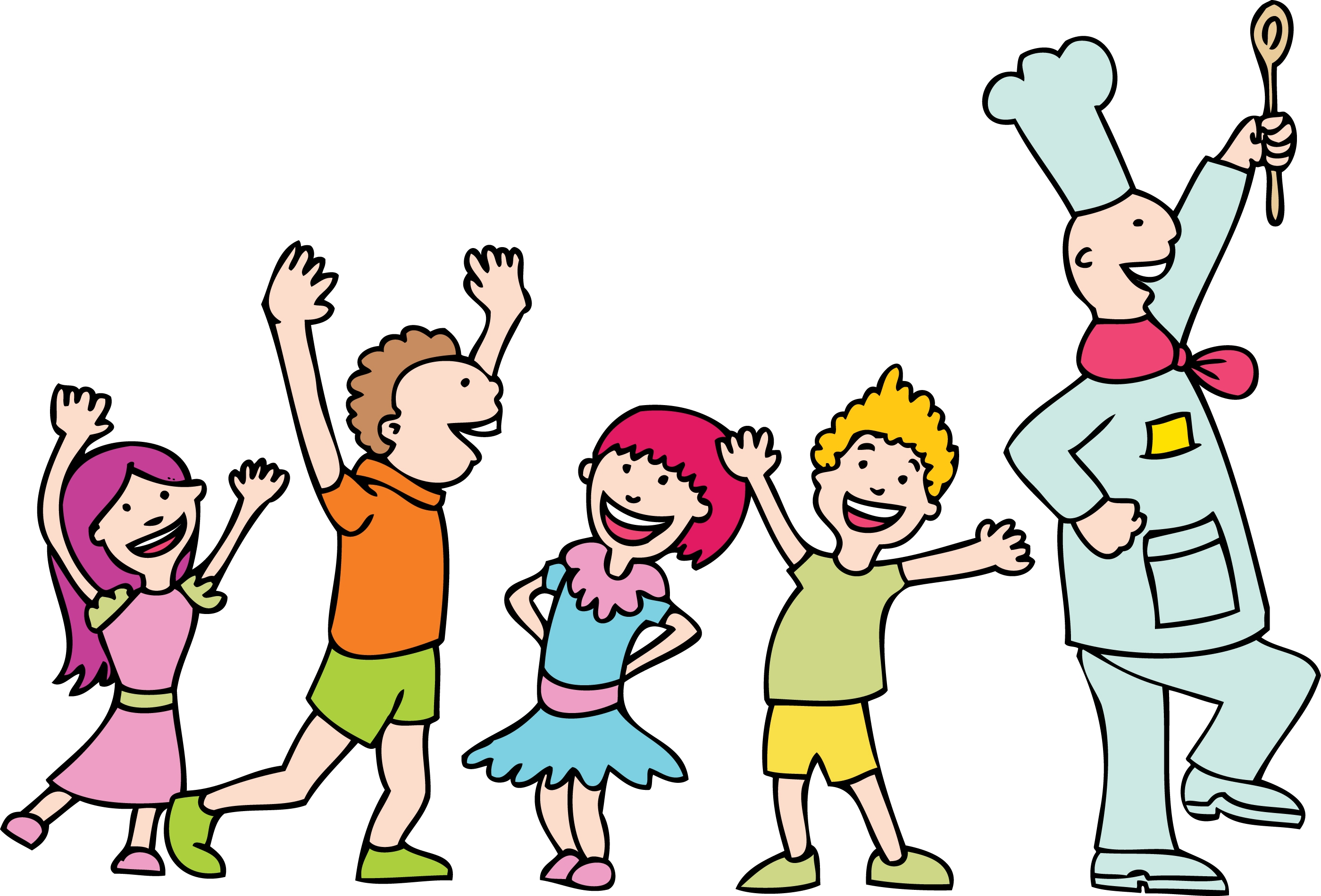 free clipart kids cooking