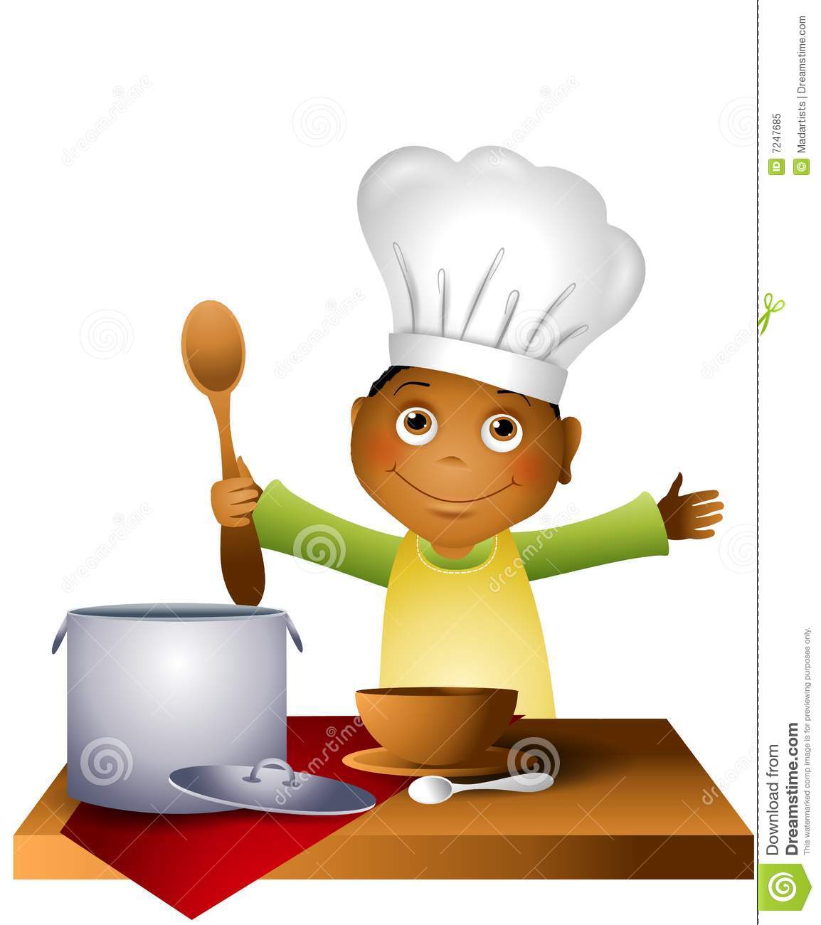 Kids cooking clipart.