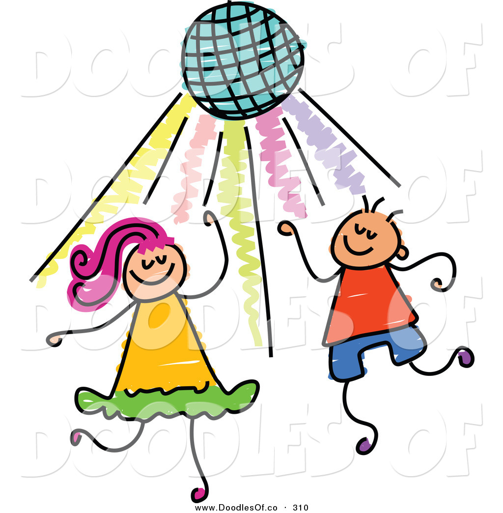 Happy Kids Dancing Clipart