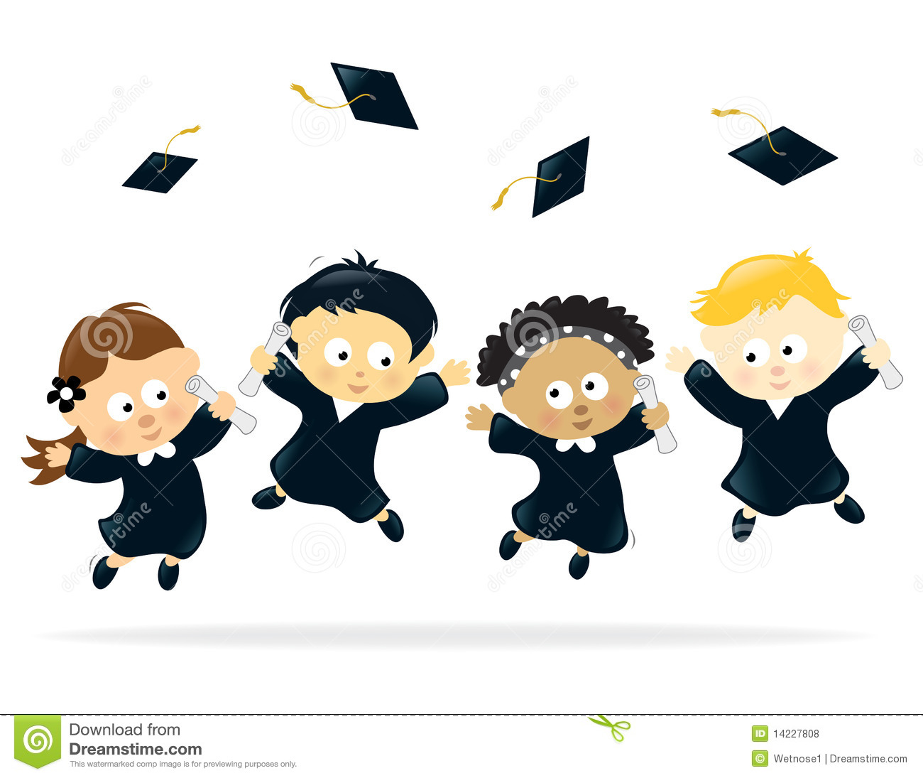 Kids Graduation Clipart