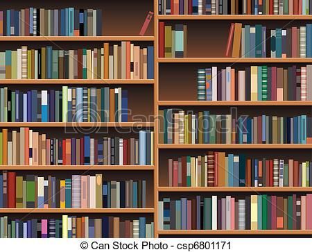 Bookcase clipart book spine,