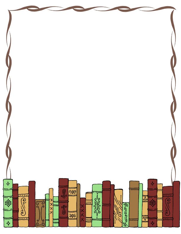 Library border clipart.