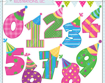 Birthday Number Clipart,