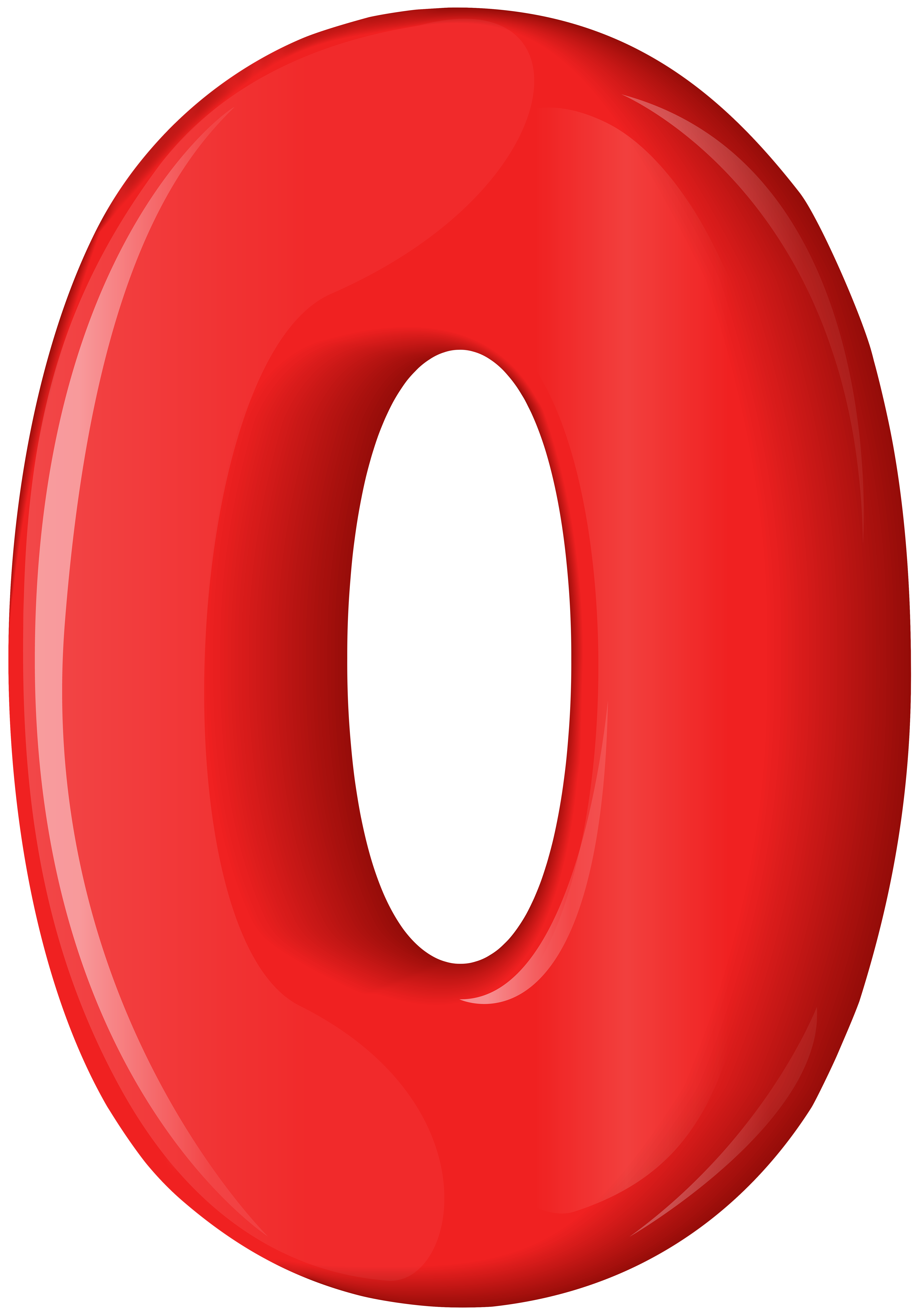 Red Number Zero Transparent PNG Clip Art
