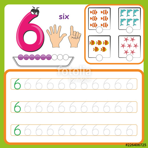 Number cards, Counting and writing numbers, Learning numbers