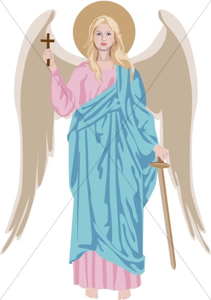 Standing angel clipart.