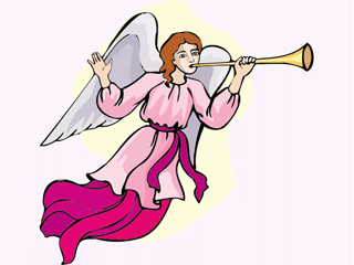 free clipart of angels flying