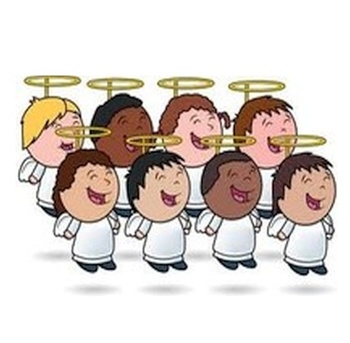 Angels clipart group.