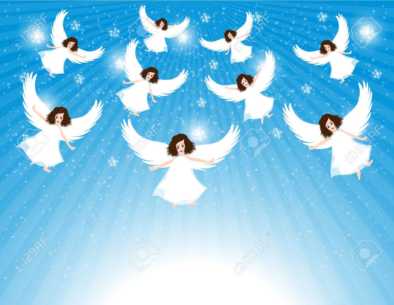 free clipart of angels group