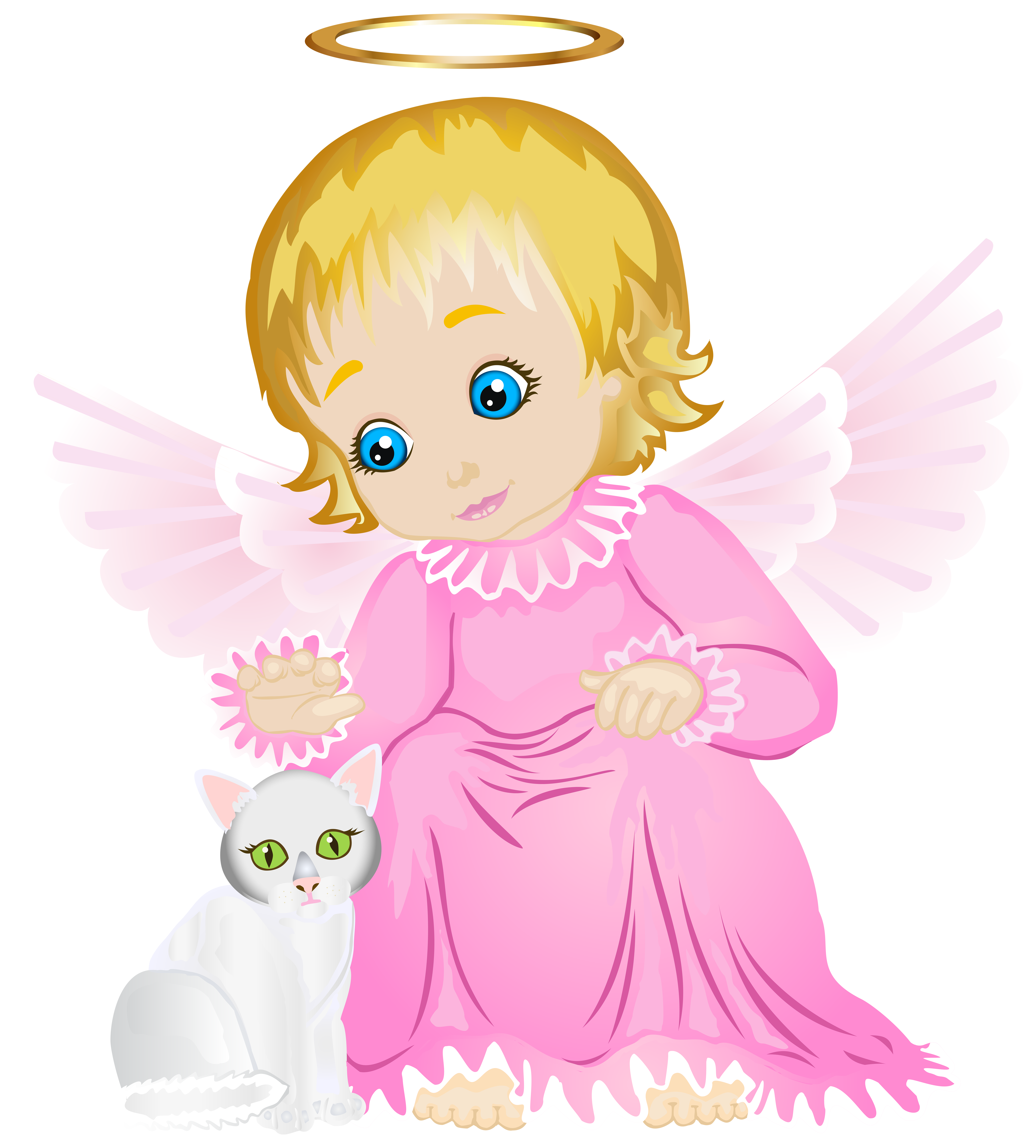 free clipart of angels pink