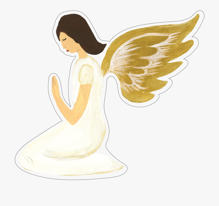 Angel praying print.