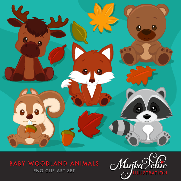 Baby Woodland Animals Clipart